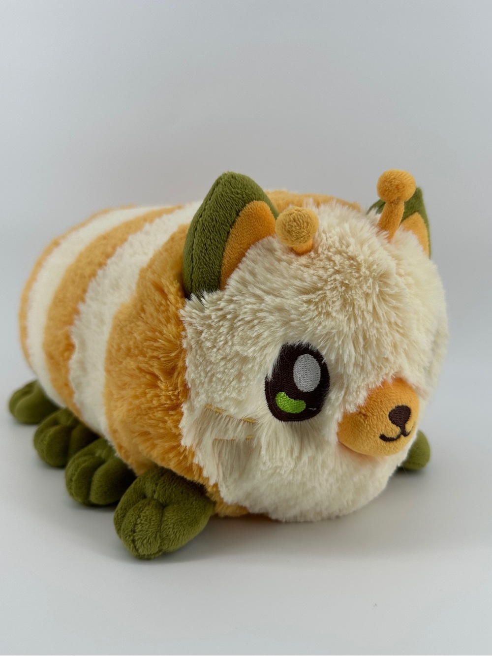 Squishable Mini Kittypillar Cat Caterpillar 13” Stuffed Plush Olive Green Paws